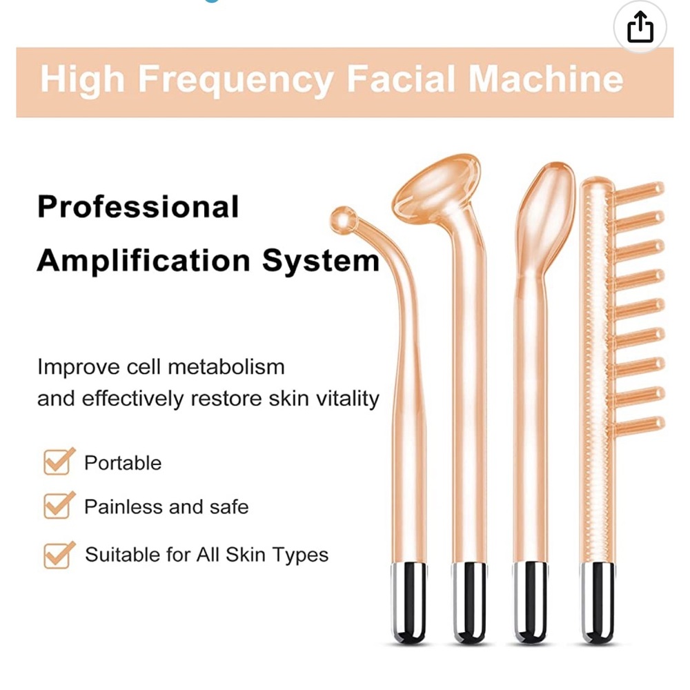 High Frequency Facial Machine - High Frequency Facial Wand, Device for Skin Care